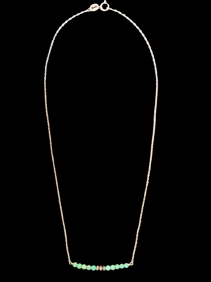 Sterling Disc Turq Chain NK