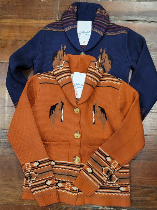 Vintage Horse-Kids Cardi