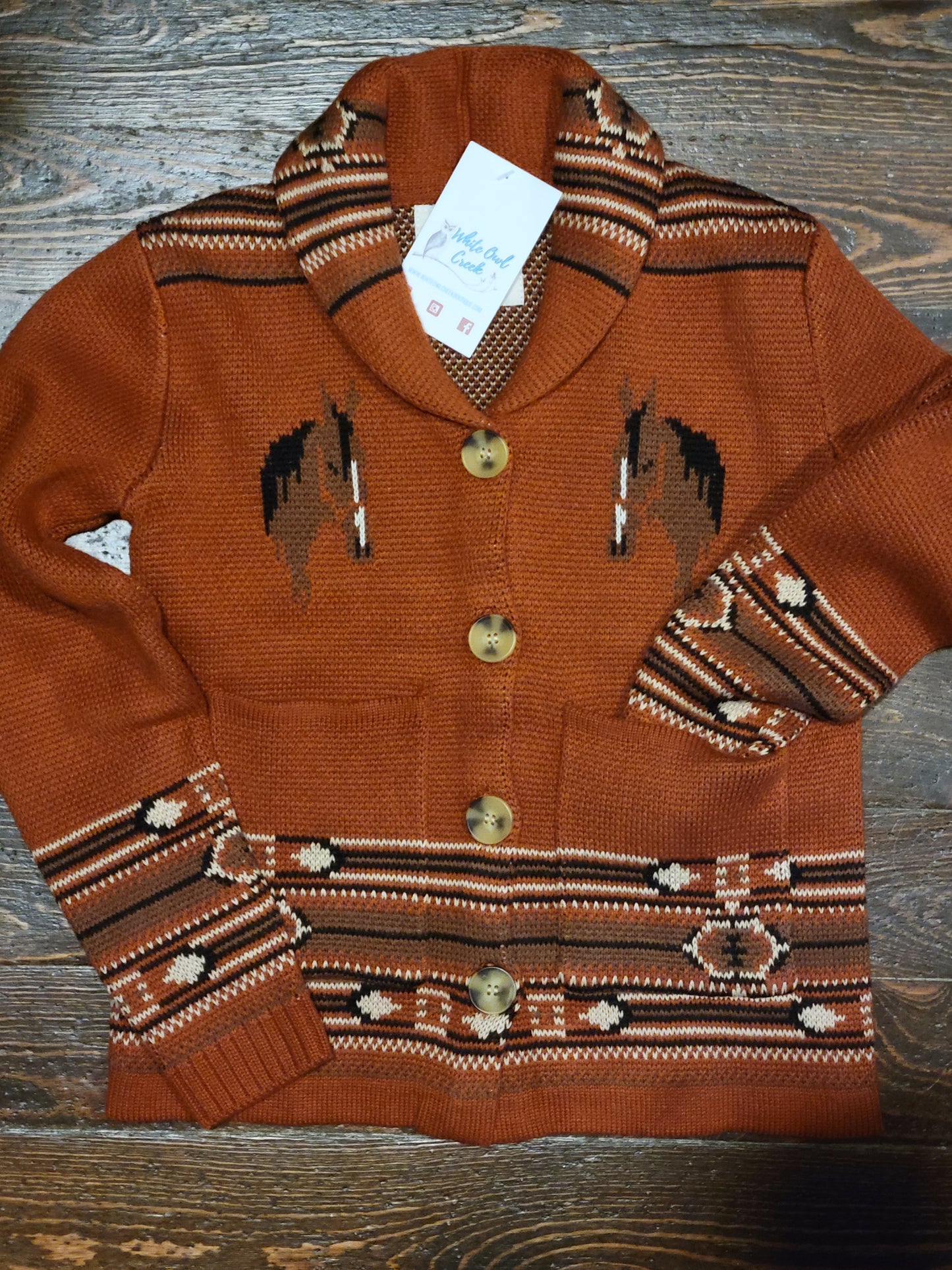 Vintage Horse-Kids Cardi