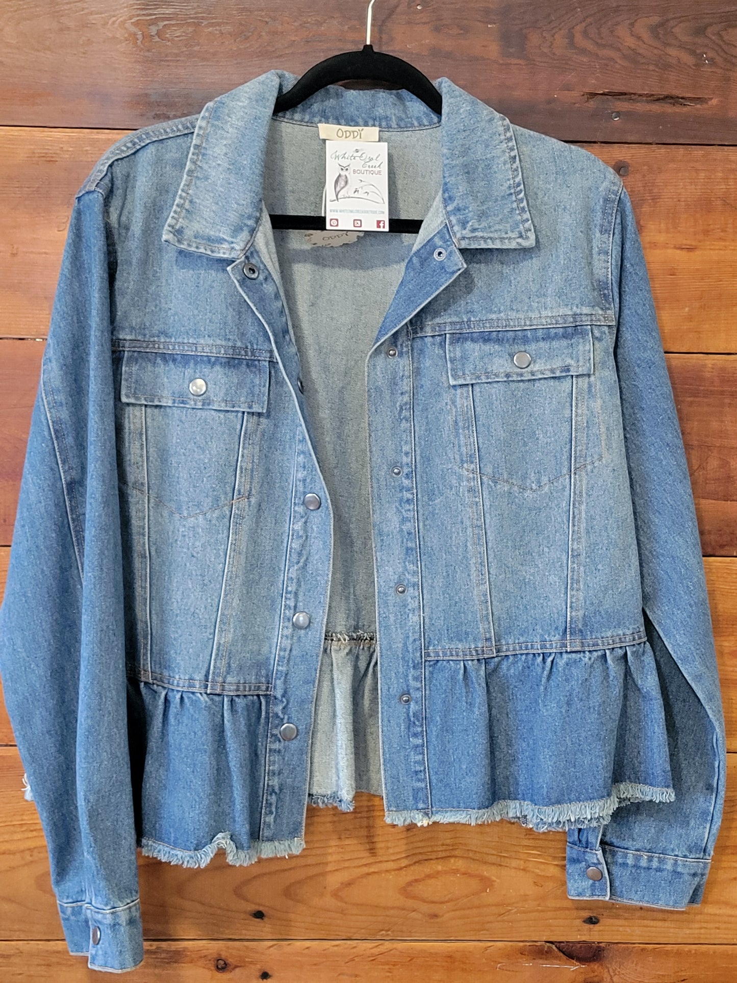 Peplum Denim Jacket