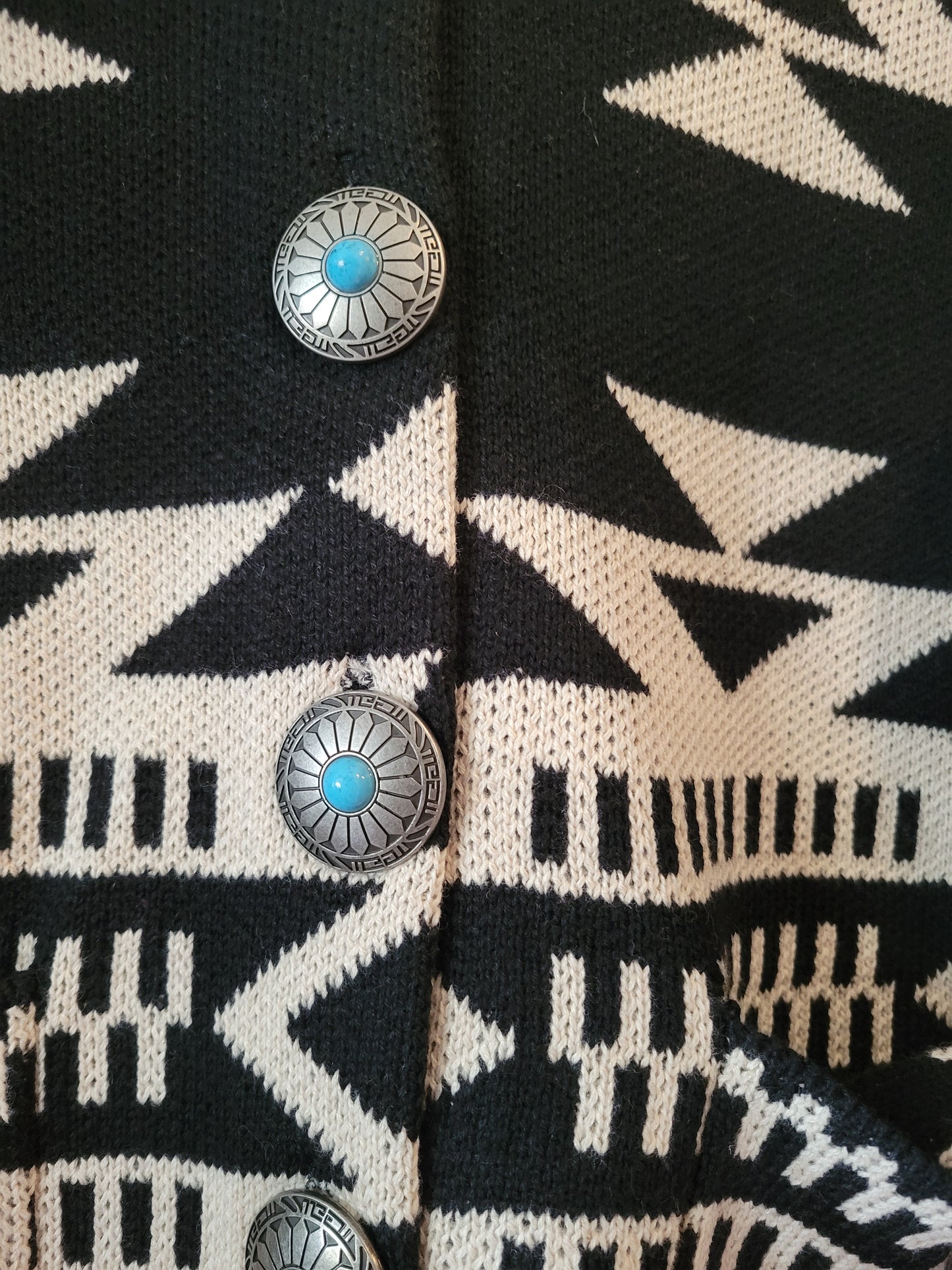 Black Aztec Cardigan