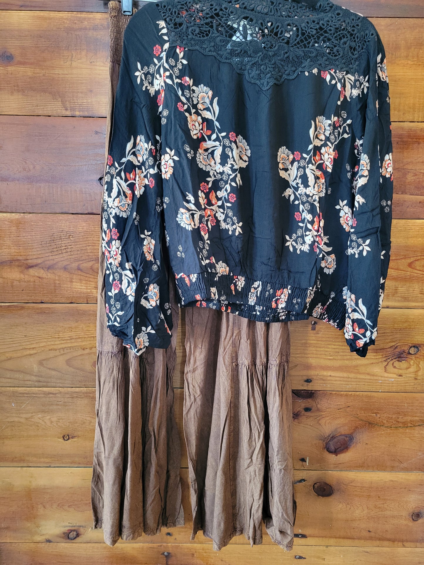 Smocked Waist Wide Leg Pant