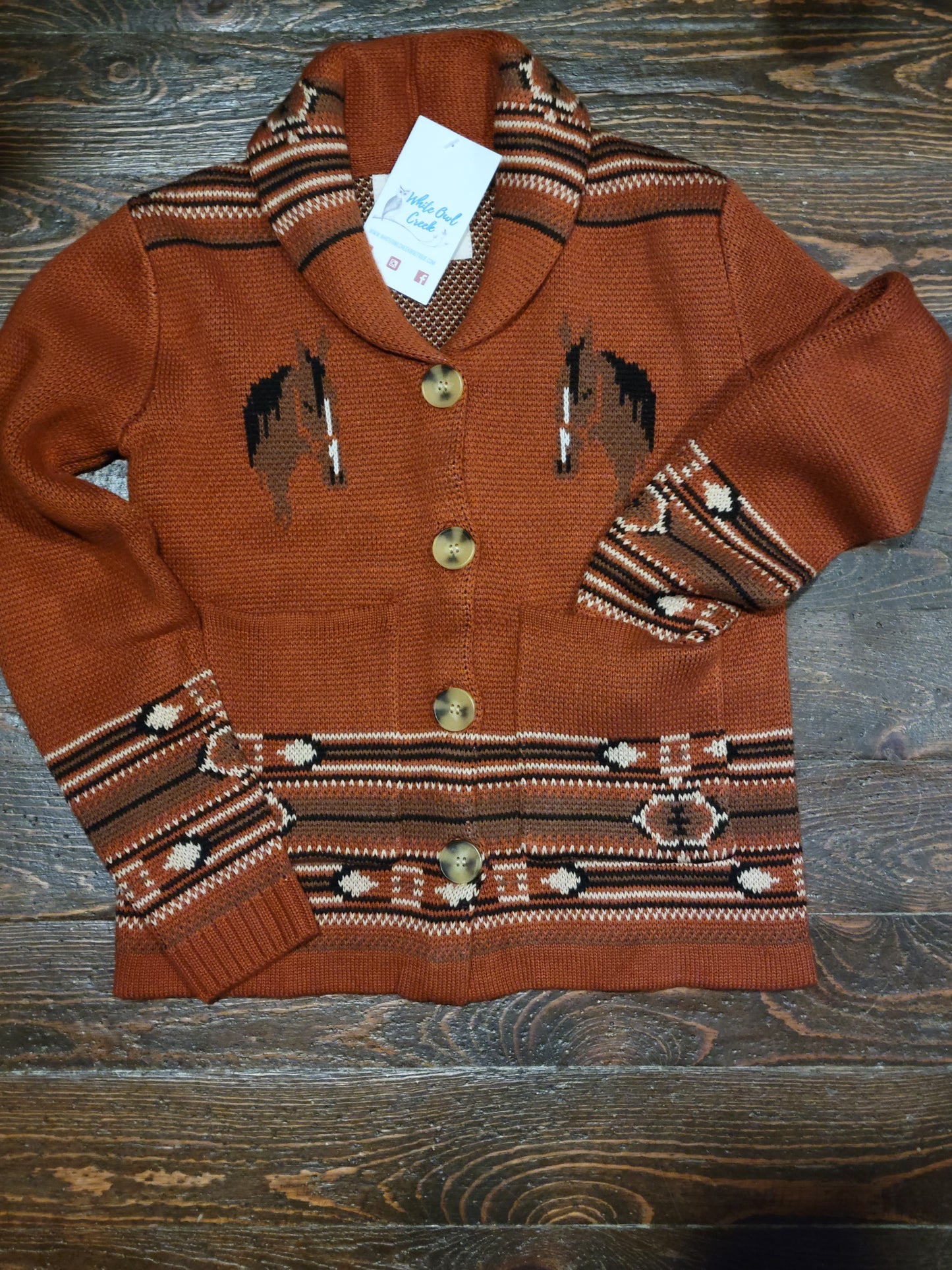 Vintage Horse-Kids Cardi