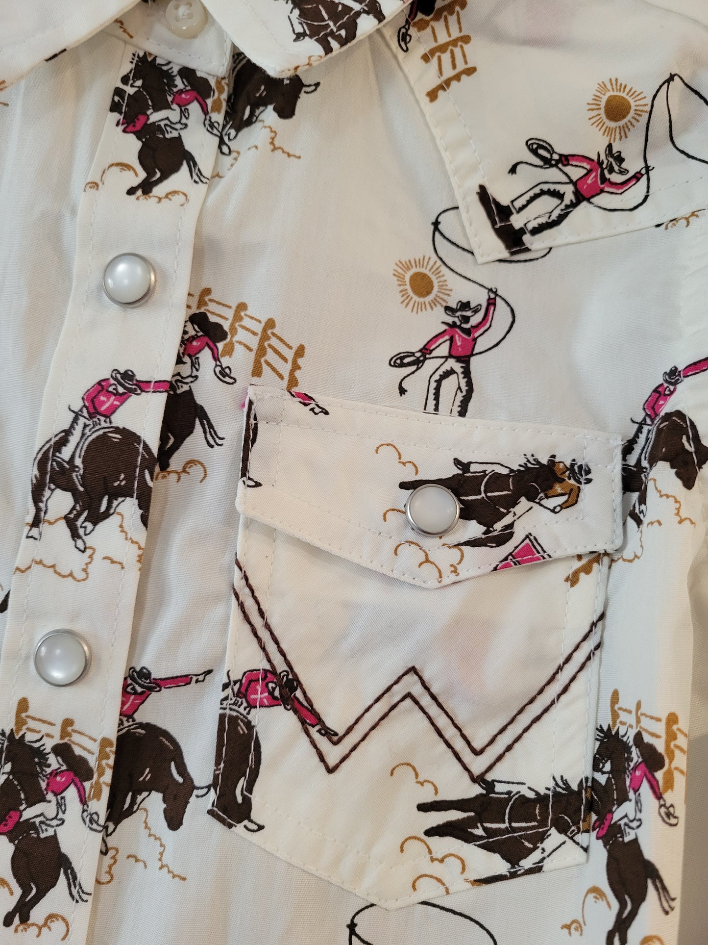 Wrangler Girls Rodeo Print Shirt