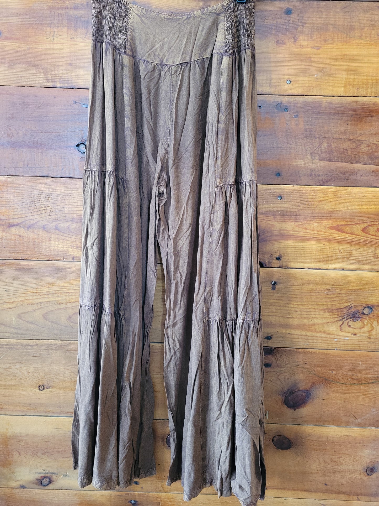 Smocked Waist Wide Leg Pant