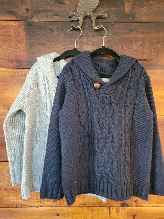 Boy's Cable Knit Sweater - White Owl Creek Boutique