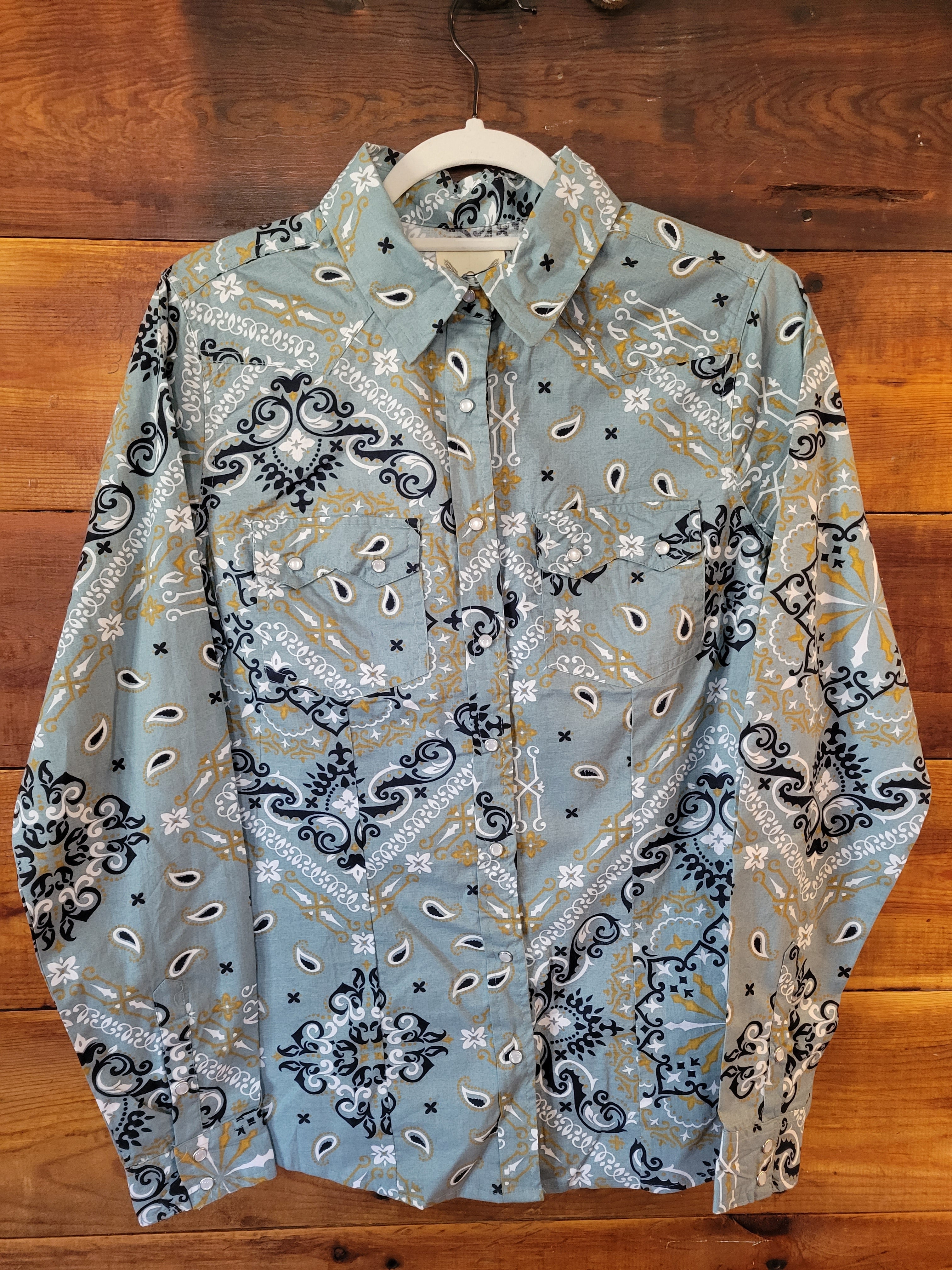 Navy blue hot sale bandana shirt